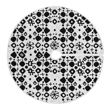 Imagem de Wassud Saia para árvore de Natal com laços seguros, tapete de árvore de Natal festivo de 129 cm estilo estranho para decoração de casa e festa de ano novo