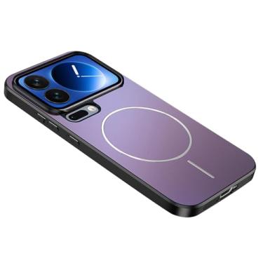 Imagem de FWYANZH Capa magnética para Xiaomi 17 Pro Max/17 Pro/17, proteção de lente de câmera, ultrafina, à prova de choque, capa minimalista, roxa, 17