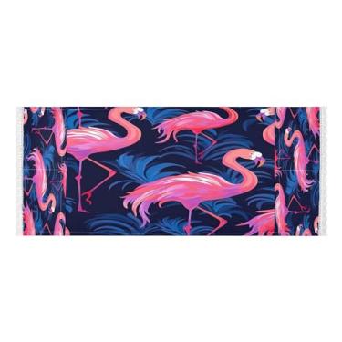 Imagem de Wassud Capas de lavadora e secadora de flamingo rosa, protetor de lavadora com sacos de armazenamento, capa de geladeira à prova de poeira com bolsos para lavanderia doméstica, cozinha, 120 x 55 cm