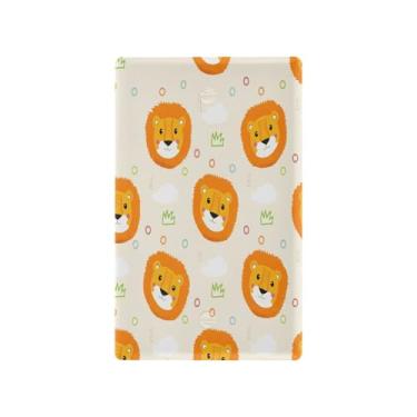 Imagem de Wassud Linda placa de cobertura de interruptor de luz de leão decorativa para tomadas elétricas placa de parede em branco 11,53 x 7,76 cm