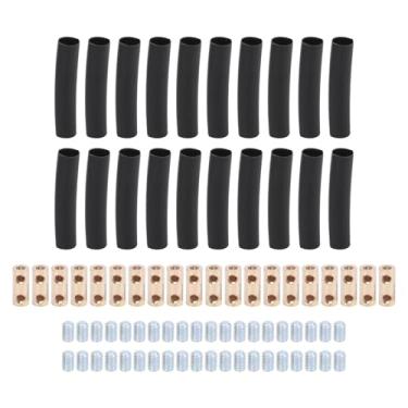 Imagem de YWBL-WH Kit de Porca de Conector de Fio de Calibre 10 AWG, Terminal de Fiação Rápida de Cobre para Fios de Calibre 10-12, 20 Conjuntos Com Tubos Termorretráteis e Chaves Sextavadas para Uso