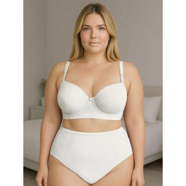 Imagem de Conjunto Lingerie Plus Size Sutiã Bojão e Calcinha Cós Reforçado - c2 