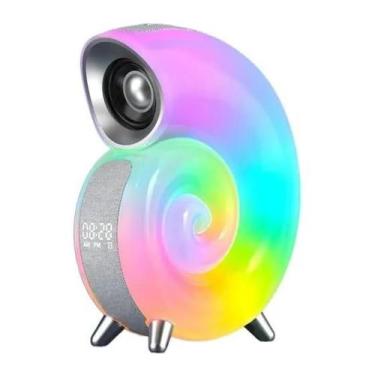 Imagem de Luminária Caracol com Relógio e Som Speaker RGB - Anxin