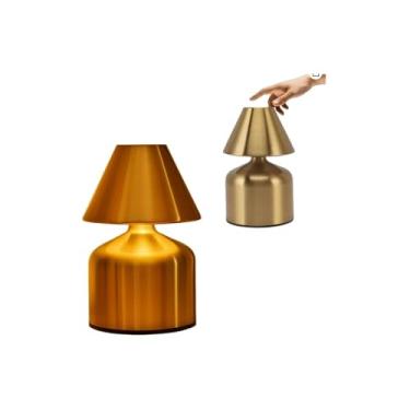 Imagem de Mini Luminária de Mesa com USB, 3 Níveis de Iluminação, Recarregável, Portátil, 17,5cm x 9cm, Plástico, Branco Frio/Quente/Misto, Cabo Incluso