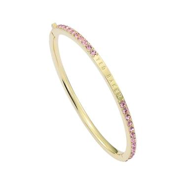 Imagem de Ted Baker Pulseira feminina London Claudia com dobradiças de cristal estreito, Standard, Latão, Sem Pedra Preciosa