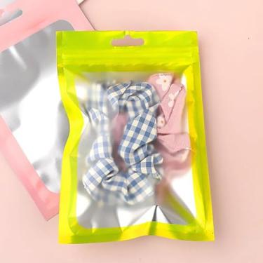 Imagem de 100 peças de saco de osso com janela de folha de alumínio, fosco Yin-yang, bolsa autovedante, caixa de acessórios de equipamento de pesca, embalagem