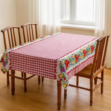 Imagem de Toalha de Mesa Retangular 6 Lugares Oxford – Toalha para Mesa de Jantar Fácil de Limpar Ideal para Cozinha Restaurante e Buffet (Modelo - 27)