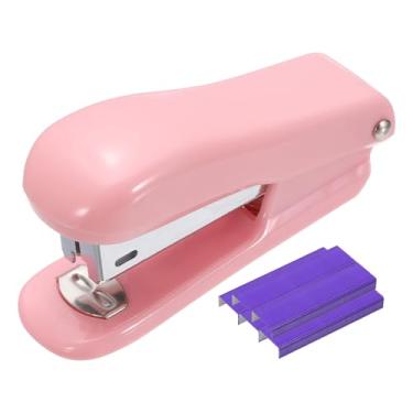 Imagem de PATIKIL Mini grampeador de mesa, pequeno grampeador de escritório fofo com 3000 grampos padrão 26/6, capacidade de 25 folhas para materiais de escritório, relatórios de projetos de artesanato, roxo