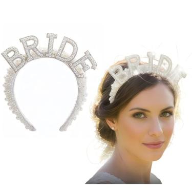 Imagem de Tiara de noiva pérola para noivas e damas de honra – lembrancinhas de casamento e despedida de solteira, presente de faixa de cabelo para chá de panela e festas de noivado
