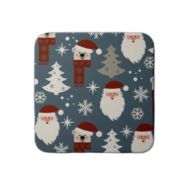 Imagem de Ladrilho Decorativo de Cerâmica Natalino com Papai Noel e Urso 40x40cm