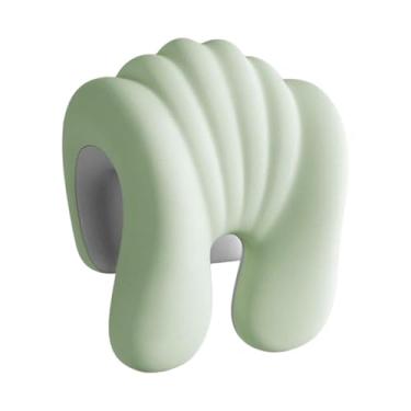 Imagem de KiBcsLic Almofada de pescoço para cadeira de escritório, almofada para cochilo, de apoio de cabeça macia e multifuncional em espuma viscoelástica para viagens, Verde