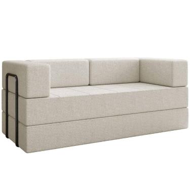 Imagem de Sofá Cama Modular 2 Lugares 160 cm Monaco Boucle VConcept