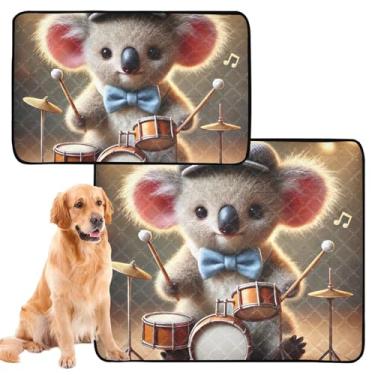 Imagem de TSENQUE Almofadas de xixi laváveis fofas e elegantes coalas para animais de estimação, tapete de xixi, reutilizável, impermeável, antiderrapante, absorvente, pequeno, pacote com 3