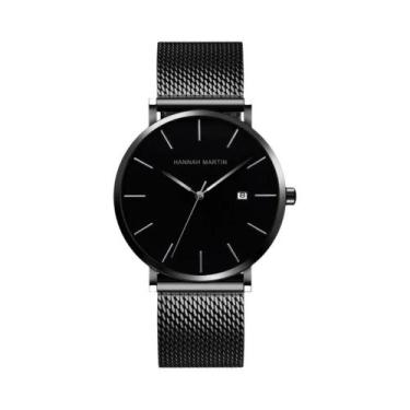 Imagem de Relógio Masculino Ultra Fino Azul Escuro Com Design Clássico Bauhaus, 