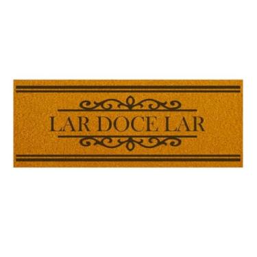 Imagem de Tapete Entrada Porta Casa Apartamento Capacho 40x60 40x75 Home Bem Vindo Diversos Bege Preto Cinza(Lar Doce Lar 30x70)