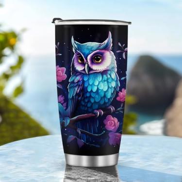 Imagem de Copos isolados Caneca Caneca Reirement Presentes de Natal para Homens Pai Avô Viagem Essenciais Acessórios Essenciais Deve Ter Alça Gelada Fria 590 g Estilo Coruja