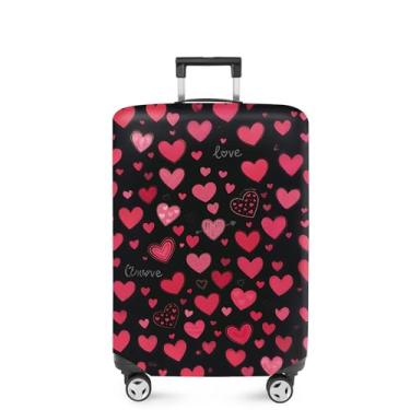 Imagem de ANNA QUEEN Capa de mala, protetor de mala, capa de viagem para bagagem de 50 a 86 cm, acessórios de viagem de elastano extensível e lavável, 115, L(fits 28-30Inch suitcase), Moderno