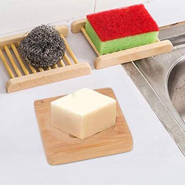 Imagem de GLOGLOW Saboneteira Saboneteira de Madeira, Madeira de Carvalho Vermelho Natural, Resistente à água, Design de Drenagem à Prova de Mofo, Bandeja de Sabão Elegante para Banheiro, Armazenamento de