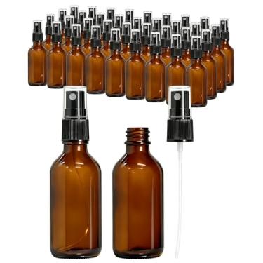 Imagem de KEYWING Pequenos frascos de spray de vidro âmbar para óleos essenciais, mini frascos de spray vazios de névoa fina de 59 ml, conjunto de 36