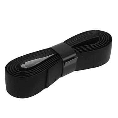 Imagem de Generic Fita Overgrip de Couro para Raquete de Tênis, para Absorção de Suor e Melhor Sentido de Batida, para Jogadores de Tênis e Badminton, Comprimento de 1m (Preto)