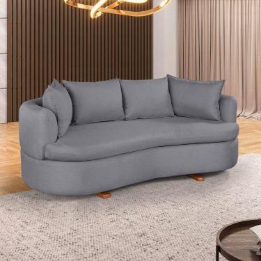Imagem de Sofa 4 Lugares Veludo M-204 2m Living Estofados Martins Veludo Cinza Escuro