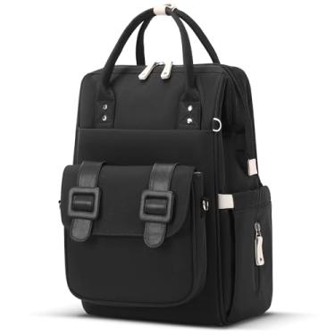 Imagem de Mochila grande de fraldas de 53 cm para meninas e meninos com bolsa seca e úmida, leve, fofa, impermeável, viagem, mamãe, papai, bolsa de fraldas com bolsa tiracolo removível essencial para mamãe para