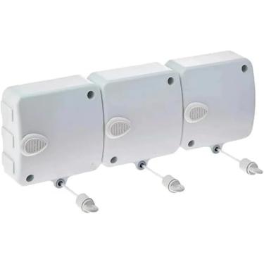 Imagem de Varal Retrátil Automático Modular 6 metros cada corda até 6kg Kit Peças Corda (branco, 3)
