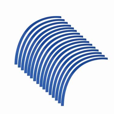 Imagem de Generic Adesivo Refletivo de Fita Decalque de Riscas para Roda de Motocicleta de Carro, Elegante Faixa de Aro de Roda Resistente a UV para Exterior Fresco, 16 Listras para Decoração Durável para