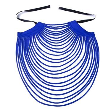 Imagem de Kente nyama Colar africano feminino Ankara com vários fios de algodão tecido africano, one size, Algodão, Sem Pedra Preciosa