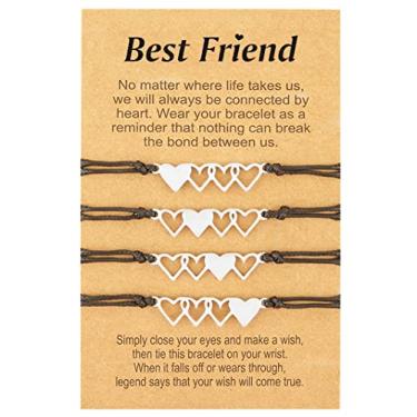 Imagem de Your Always Charm Pulseiras de melhor amigo para presentes de amigos 2/3/4/5 pulseiras de amor infinito pulseiras de amizade pulseiras combinando com cartões para melhores amigos, adjustable, Zinco, Sem pedras preciosas