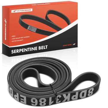 Imagem de A-Premium Correia de transmissão serpentina de motor de dupla face compatível com Ford F-250 Super Duty, F-350 Super Duty, F-450 Super Duty, F-550 Super Duty, 2011, 6,7L, 125,44 polegadas