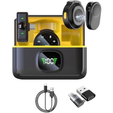 Imagem de Microfone de Lapela Sem Fio Profissional para iPhone, Android, PC e Câmera – Redução de Ruído, Plug & Play, com Adaptador – Ideal para Gravações, YouTube, Lives e Vlogs