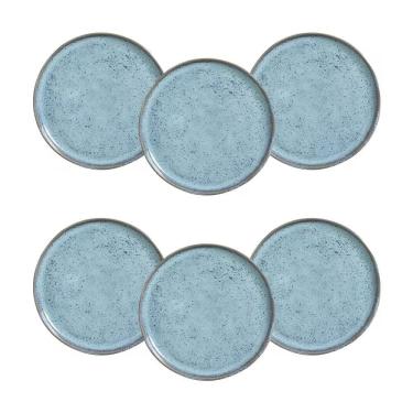 Imagem de Conjunto De Pratos Para Pão Bio Breeze 06 Peças Porto Brasil Azul