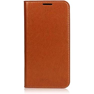 Imagem de GANYUU Coldre de capa de telefone com suporte fólio, para Apple iPhone 14 Plus (2022) 6,7 polegadas carteira de couro à prova de choque [suporte de cartão] (Cor: CAF)