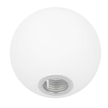 Imagem de KALLORY Globo de vidro branco lâmpada de vidro de substituição cúpula globo lâmpada de acrílico poste globo tampa de lâmpada redonda para lâmpada de parede pingente, G9 12 cm