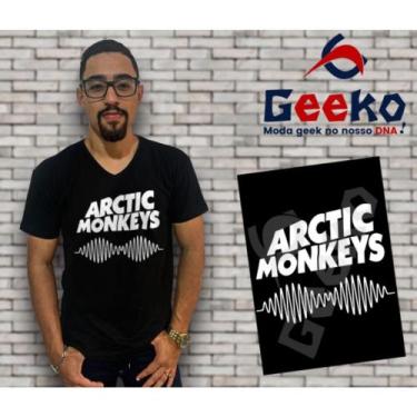 Imagem de Camiseta Arctic Monkeys Indie Alternativo Rock Geeko, Preto gola v, M