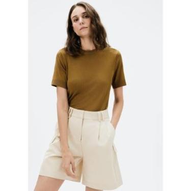 Imagem de Blusa Feminina Manga Curta Em Tricô Leve-Feminino