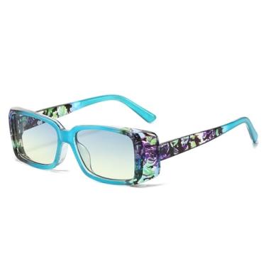 Imagem de Óculos de Sol UV400 - Jelly Color Gradient Leopard Print para Homens e Mulheres, Esportivos, para Corrida, Ciclismo e Atividades ao Ar Livre, Azul