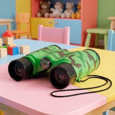 Imagem de Brinquedo Binóculo Cordão Bússola Infantil Camuflado Militar