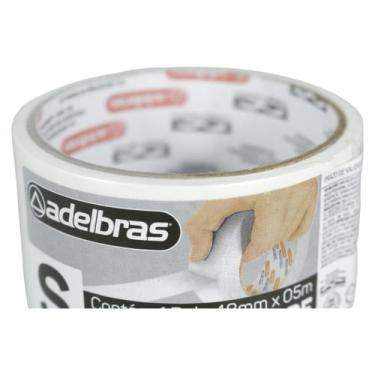 Imagem de Fita Adesiva Silver Tape Reforçada 48mm X 5m Branca Fita Multiuso Adel