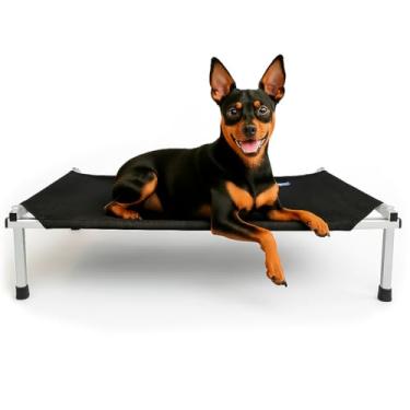 Imagem de Cama Suspensa para Cachorro em Alumínio | Ortopédica, Arejada e Lavável – Tamanho P Pequeno(Preto)