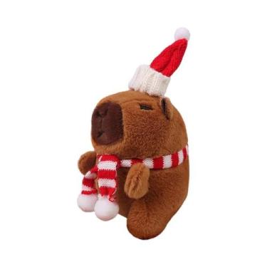 Imagem de Chaveiro De Pelúcia De Capivara Natalina Fofa, Pingente Para Bolsa, Or