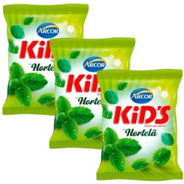 Imagem de Bala Hortela Kids Arcor Kit 3 Pacotes 1,2 kg Kits na Web