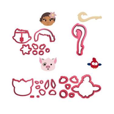 Imagem de Kit 4 Cortadores Moana Anzol Porco Pua Galo Hey Hey - DOCE IMPRESSO, 8