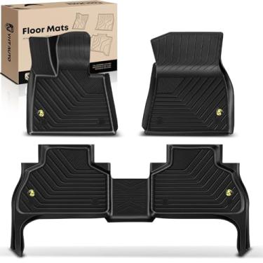 Imagem de YHTAUTO Tapetes de chão adequados para BMW X5 G05 2019-2026, tapetes de carro TPE para todos os climas, à prova d'água, antiderrapante e inodoro, acessórios internos para carros dianteiros e forro de