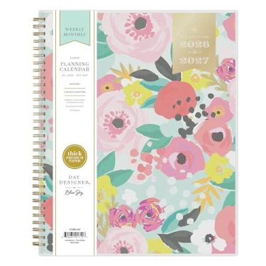 Imagem de Blue Sky Agenda de Ano Acadêmico Semanal e Mensal Day Designer, Secret Garden Mint (Secret Garden Mint - 2026/2027, 21,6 cm x 28 cm)
