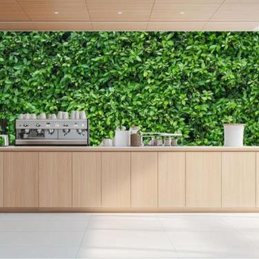 Imagem de Papel de Parede Adesivo Autocolante Decorativo Folhas Verdes 5 METROS 