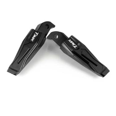 Imagem de Anti-derrapante Pés dobráveis ​​rearset para MT-03 2013-2020 MT07 MT09 TMAX 530 2013-2018 NMAX 155 2015-2018 XP 500 560(Black TMAX)