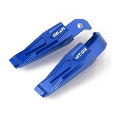 Imagem de Anti-derrapante Pés dobráveis ​​rearset para MT-03 2013-2020 MT07 MT09 TMAX 530 2013-2018 NMAX 155 2015-2018 XP 500 560(Blue MT-09)