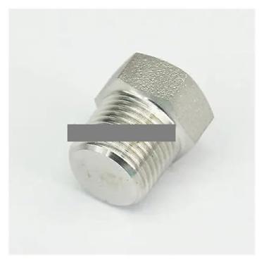 Imagem de 1-1/5.1 cm NPT macho 304 aço inoxidável cabeça hexagonal sólido forjado encaixe de tubulação água gás óleo 3000 PSI